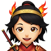 Fire-Wielding Samurai sticker
