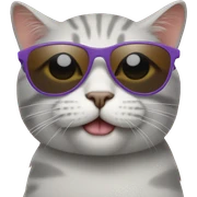 Cat with sunglasses sticker
