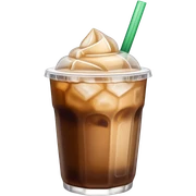 Starbuck ice coffee with ice cubes sticker