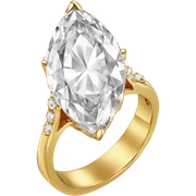 Marquise cut gold diamond ring  sticker
