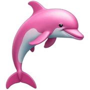 pink dolphin sticker