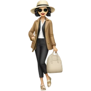 Asian fashionista loves to travel to Italy sticker