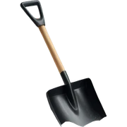 Black  square SHOVEL IN SNOW sticker