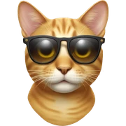 Cat with sunglasses sticker