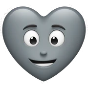 grey heart  sticker