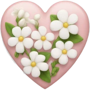 Light pink Heart with white flowers in it sticker