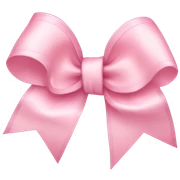 light pink ribbon bow sticker