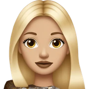 Blonde Girl with eylashes, rose lipstick, straight hair and louis vuitton bag sticker