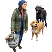 outdoor adventure with dog sticker