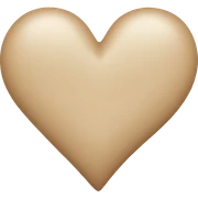 Beige heart  sticker
