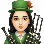 Green Bagpiper sticker
