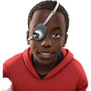 dark-skinned boy in red hoodie sticker