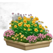 pretty flower bed sticker