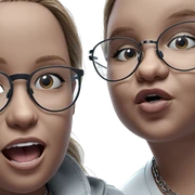 girl with glasses and necklace sticker
