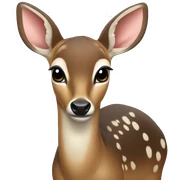 Biche + ruban sticker