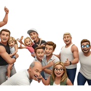 happy outdoor moment with friends sticker