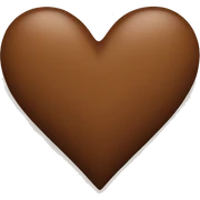 Brown heart sticker