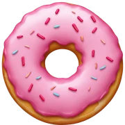 Pink donut sticker
