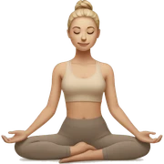 White Girl doing yoga in beige tones  sticker