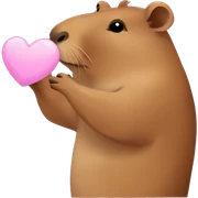 Capybara blowing kisses sticker