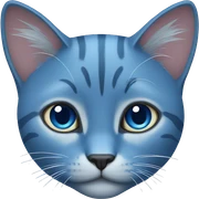 Blue cat sticker