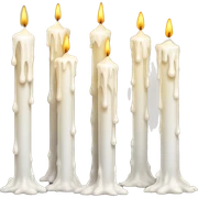 Tall white dripping candles sticker