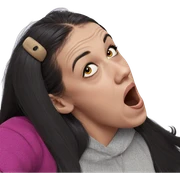 girl with long black hair sticker