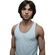 boy in tank top sticker