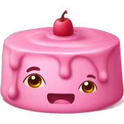 A pink pudding sticker
