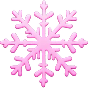 Pink snowflake sticker