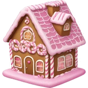 Pink gingerbread house  sticker