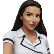 smiling girl in white shirt sticker