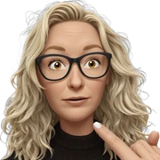 blonde girl in sweater portrait sticker