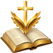 The Holy Bible Book Flipped Open With Glorious Divine Gold Shine beaming out of it  sticker