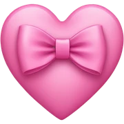 Pink bow heart sticker