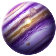 Jupiter but its colors are purple and indigo  sticker