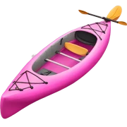 Pink realistic Kayak sticker