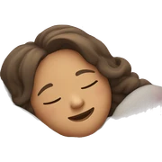 sleeping girl smiling while sleeping sticker