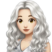 Beautiful girl,Black hair,wavy hair，long hair,White skin,Black eyes,Chinese sticker