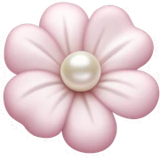 Pearl light pink flower sticker