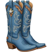 Denim cowgirl boots sticker