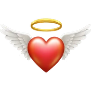 heart with wings and halo sticker