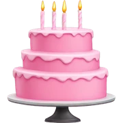 Pink cake sticker