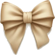 beige bow sticker