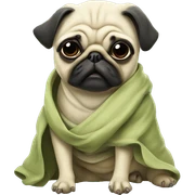 Yoda pug sticker