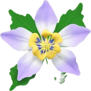 Columbine flower sticker