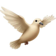 Beige Dove flying  sticker