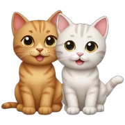 Two cute cats sticker