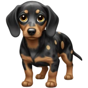 Small spotted dachshug sticker