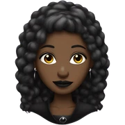 Black lady as goth sticker